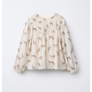 Zara Kids Cream Cheetah 🐆 Blouse